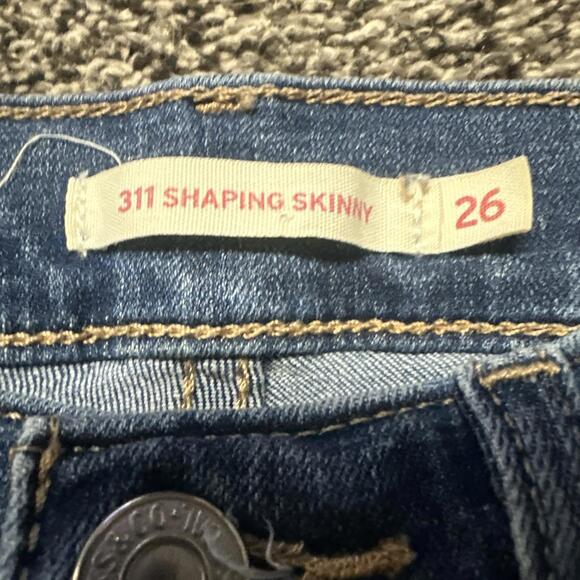 Levi's 311 Jeans Womens 26 Blue‎ Shaping Skinny Medium Wash Denim 27x29 - Picture 3 of 10